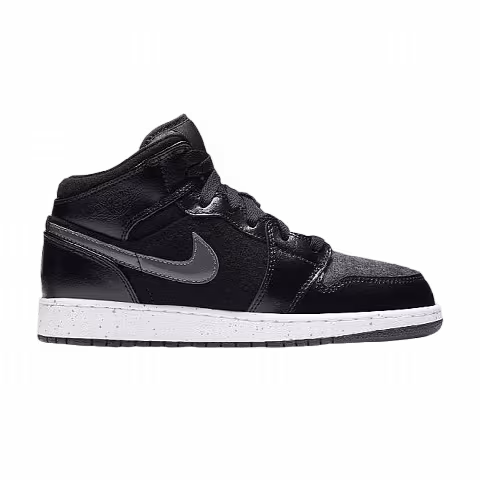 Air Jordan 1 Mid Premium GS 'Black Dark Grey'