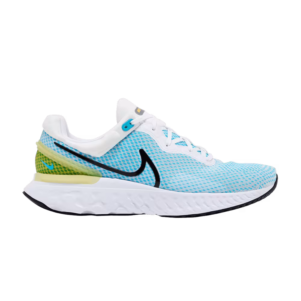 Nike React Miler 3 White Chlorine Blue