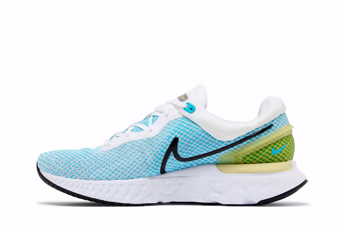 Nike React Miler 3 White Chlorine Blue, view 4