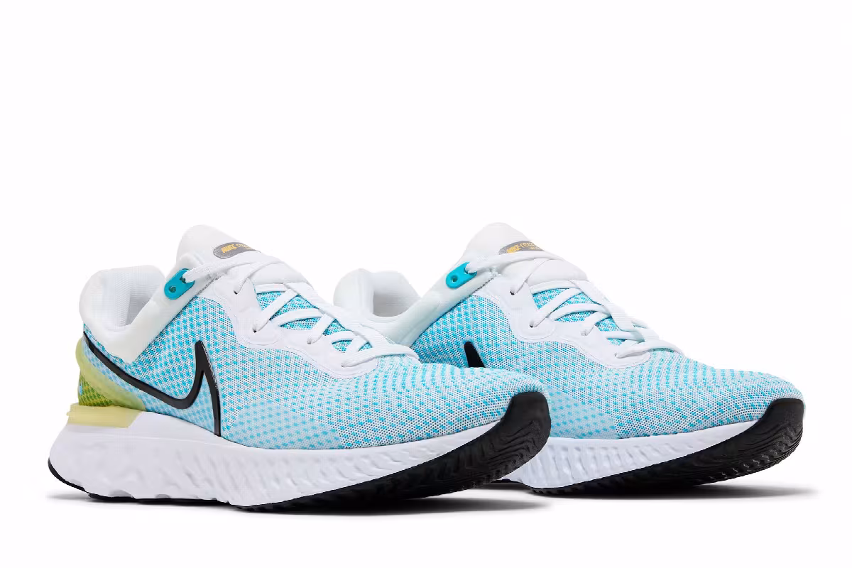 Nike React Miler 3 White Chlorine Blue, view 9