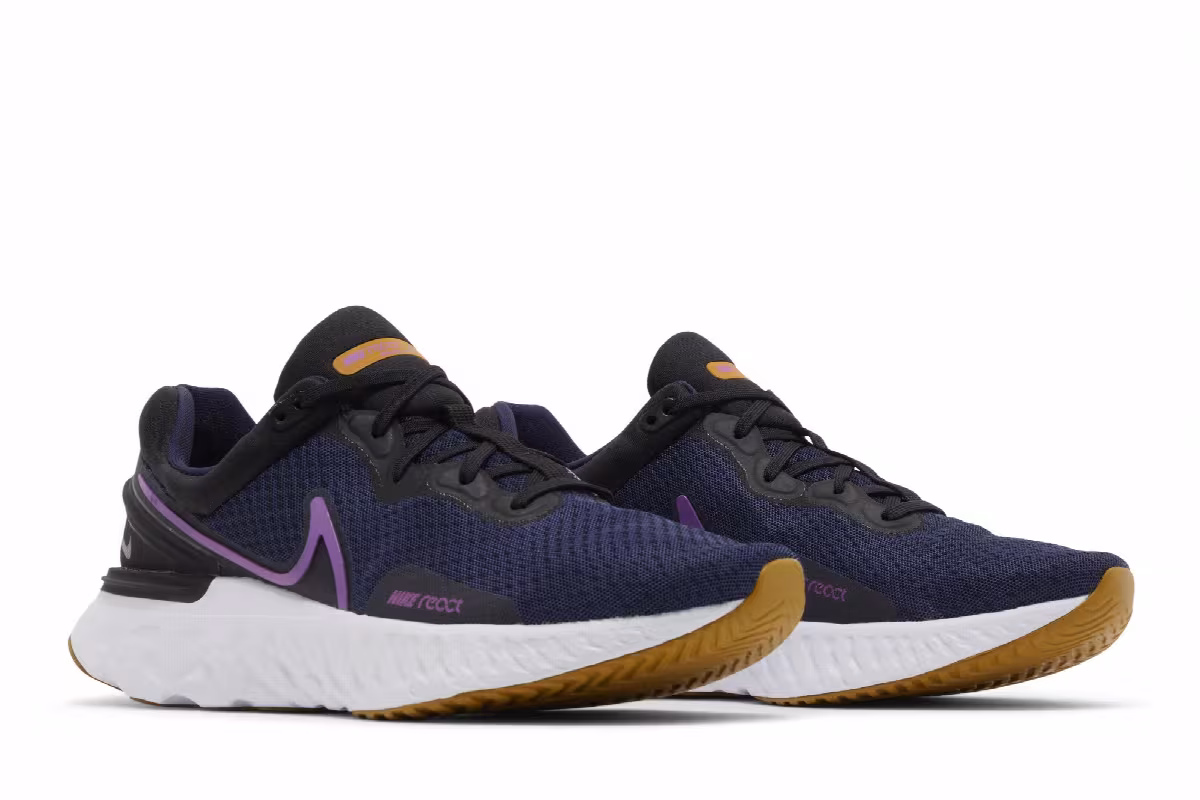 Nike React Miler 3 Blackened Blue Vivid Purple, view 9