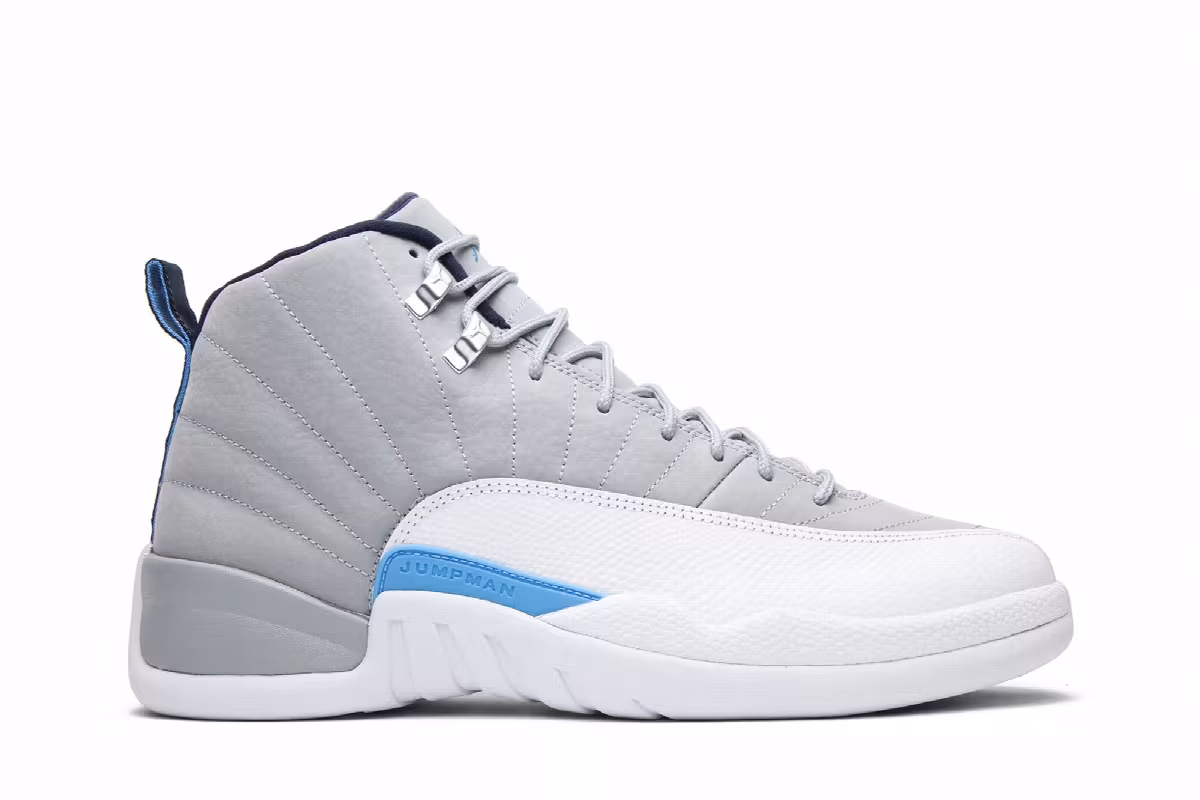 Air Jordan 12 Grey University Blue, view 2
