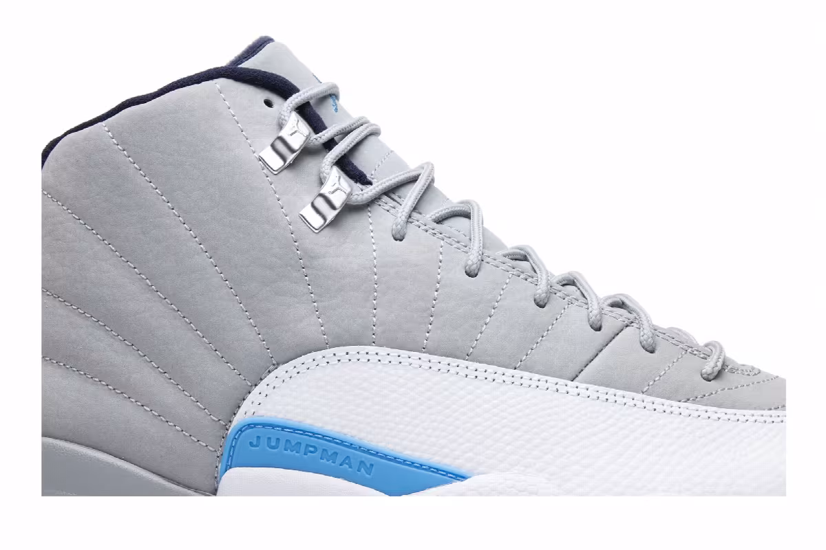 Air Jordan 12 Grey University Blue, view 3