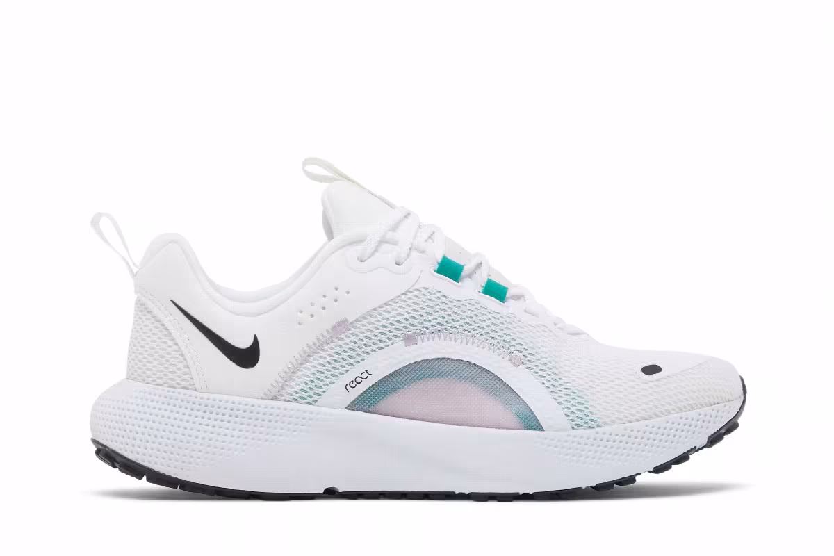 Nike Women's React Escape Run 2 White Neptune Green, view 2