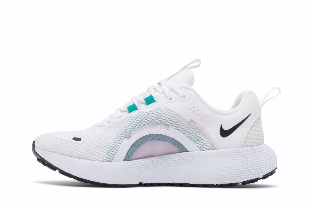 Nike Women's React Escape Run 2 White Neptune Green, view 4