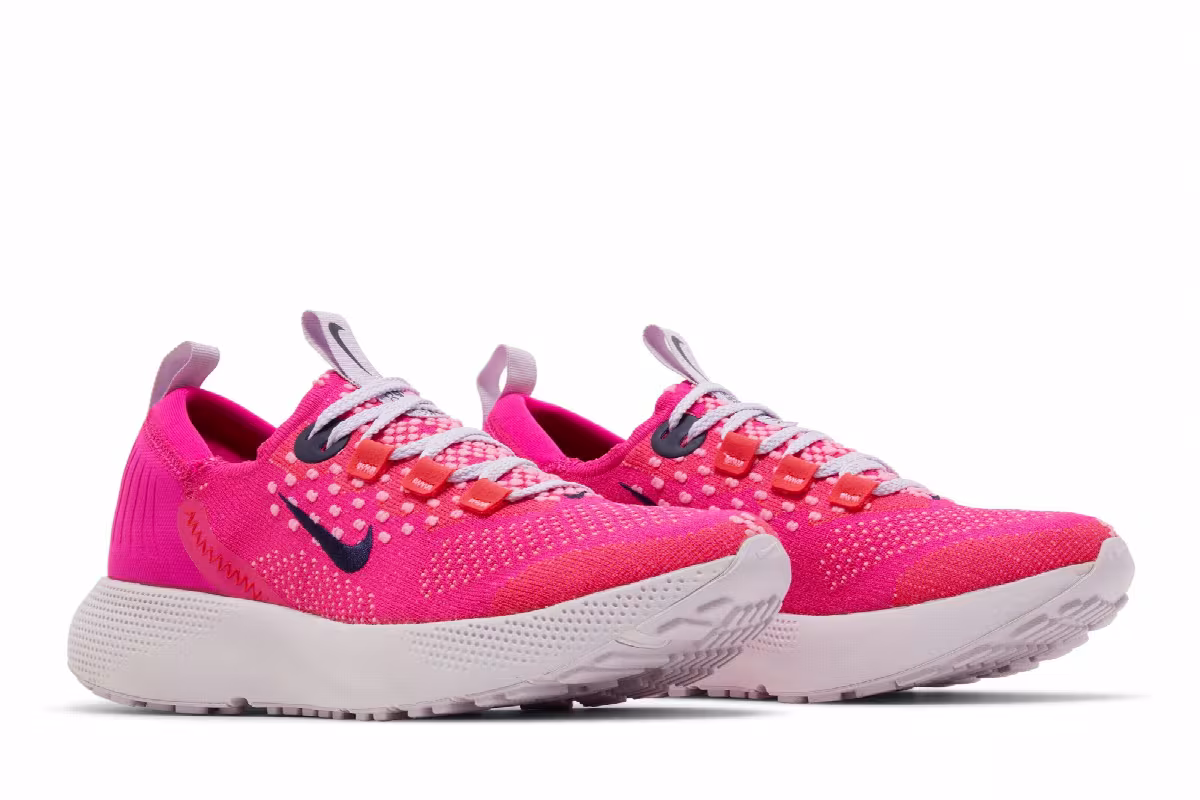 Nike Women's React Escape Run Flyknit Pink Prime, view 9