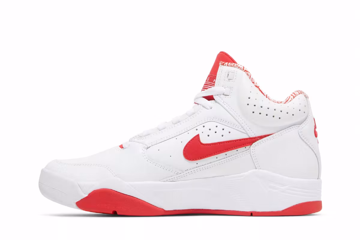 Nike Air Flight Lite Mid White University Red, view 4