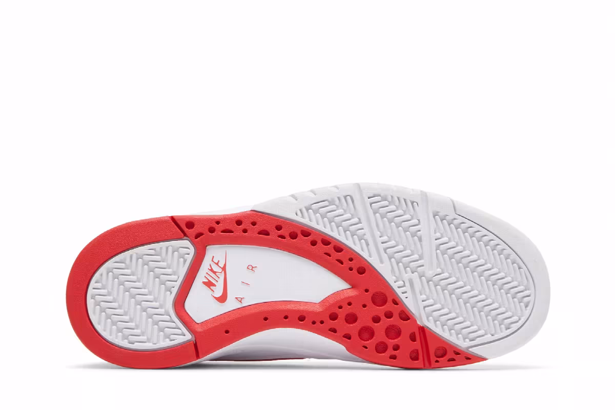 Nike Air Flight Lite Mid White University Red, view 5