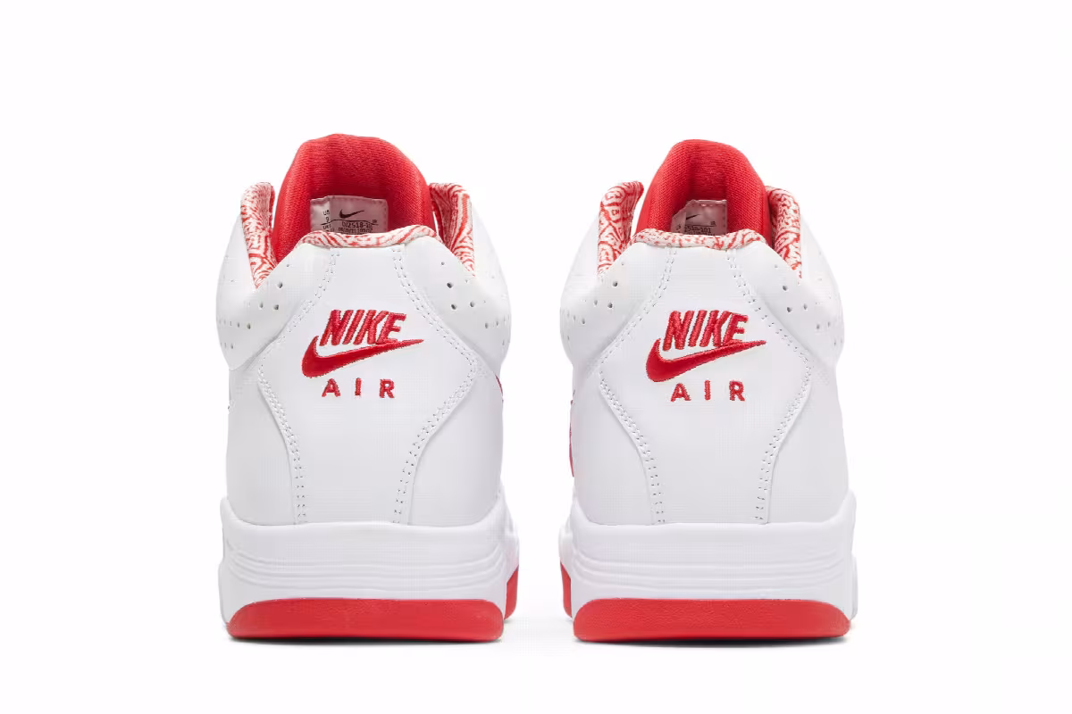 Nike Air Flight Lite Mid White University Red, view 7