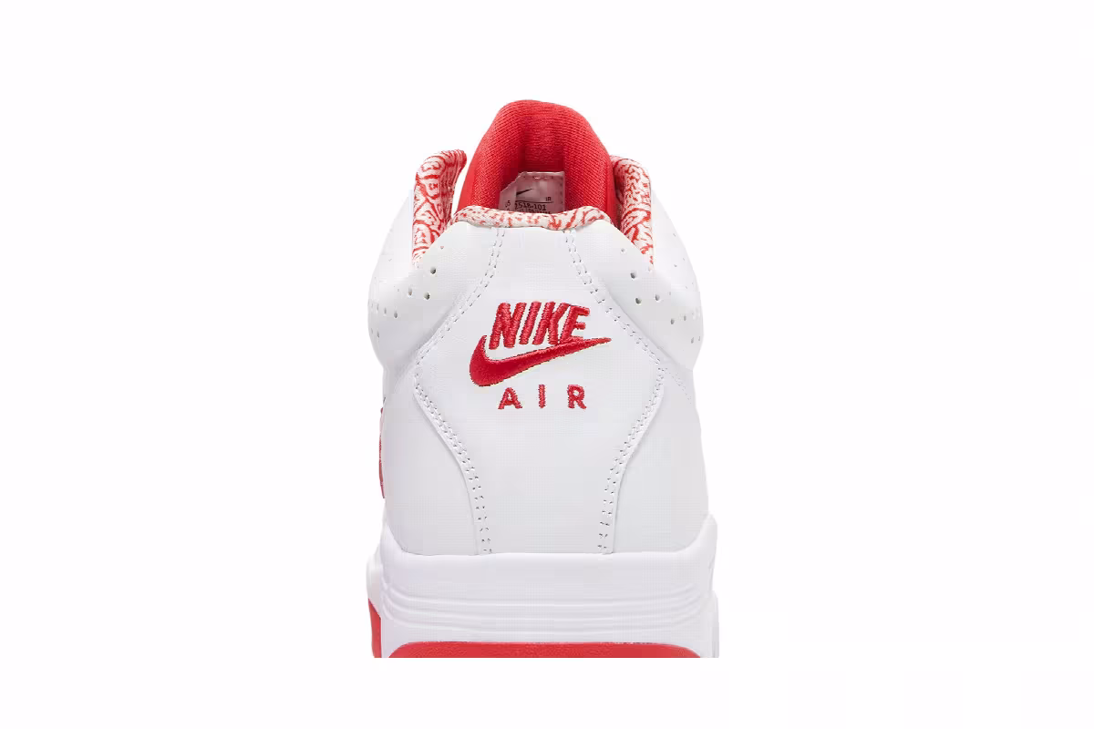 Nike Air Flight Lite Mid White University Red, view 8