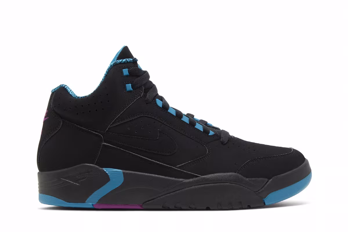 Nike Air Flight Lite Mid Black Cyber Teal, view 2
