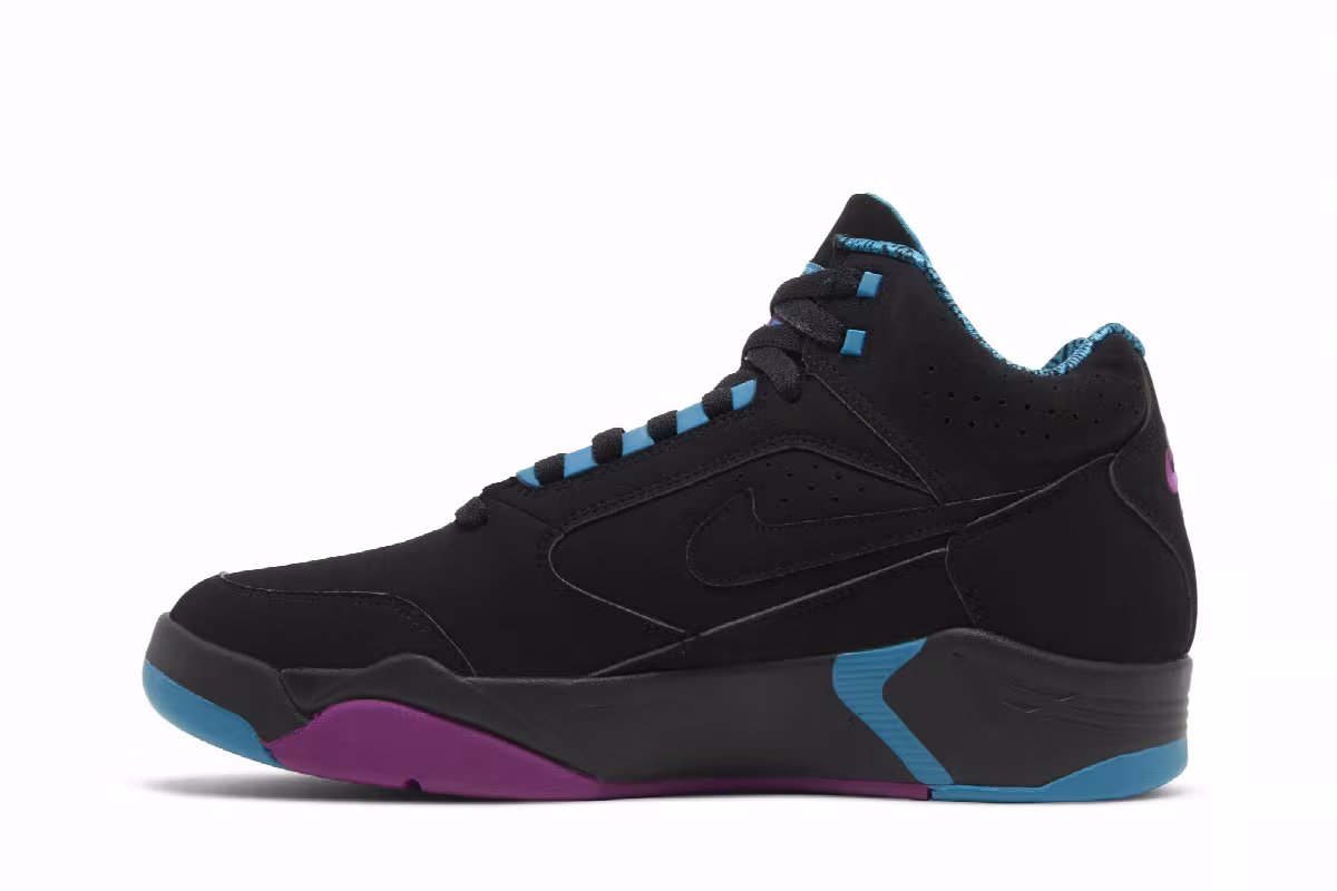 Nike Air Flight Lite Mid Black Cyber Teal, view 4