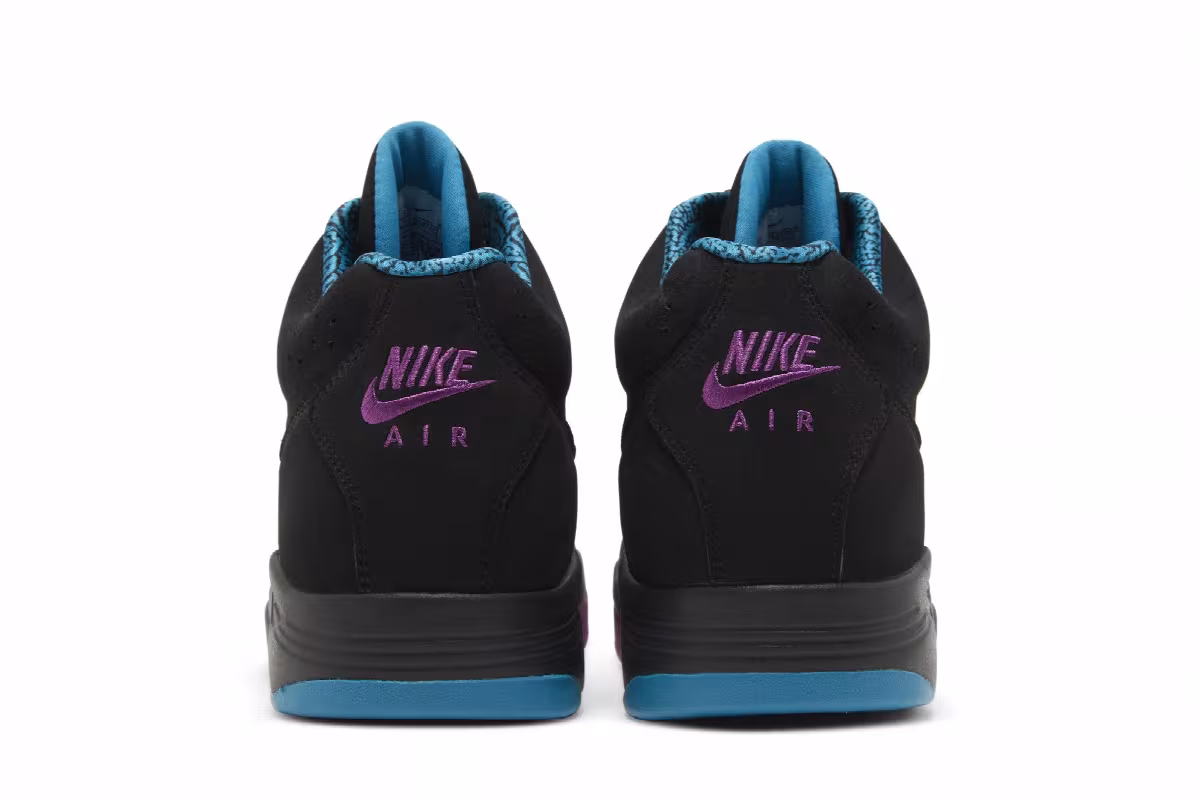Nike Air Flight Lite Mid Black Cyber Teal, view 7