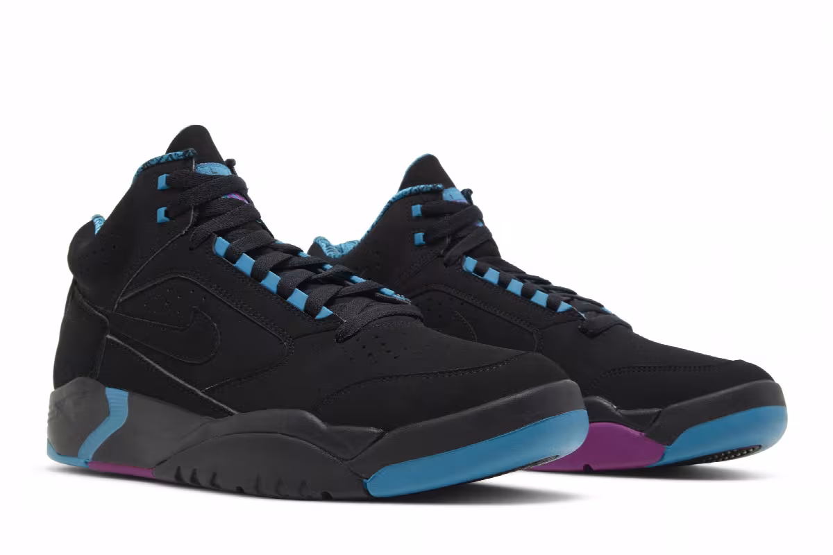 Nike Air Flight Lite Mid Black Cyber Teal, view 9
