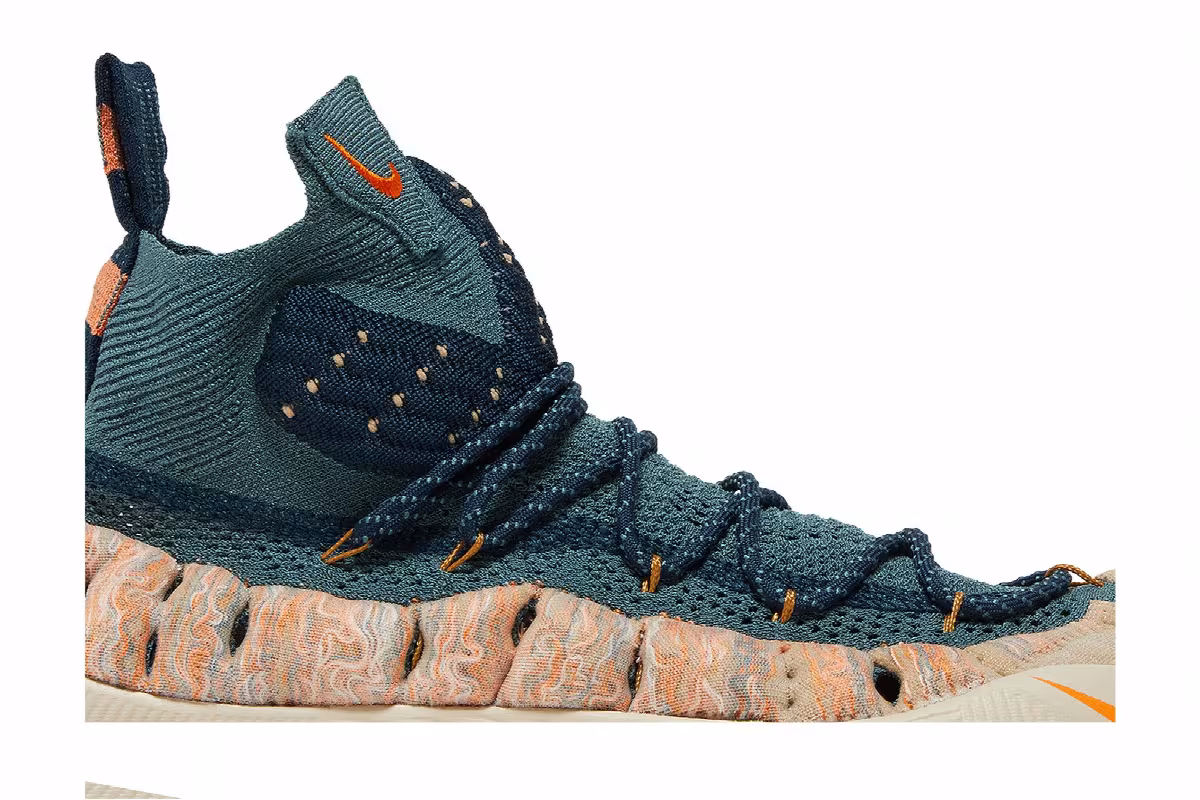 Nike ISPA Sense Flyknit Mineral Slate Magma Orange, view 3