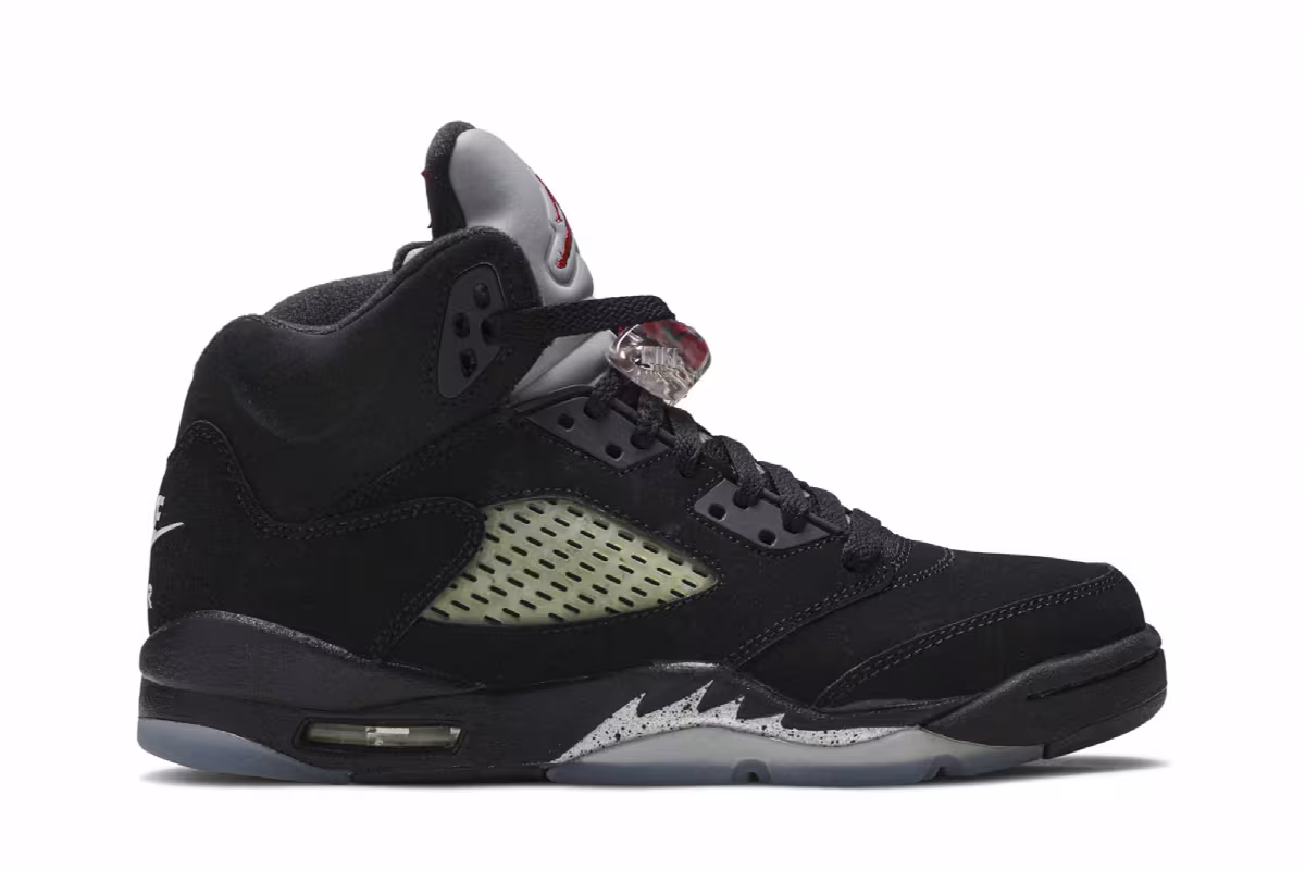 Air Jordan 5 OG BG Black Metallic 2016, view 2