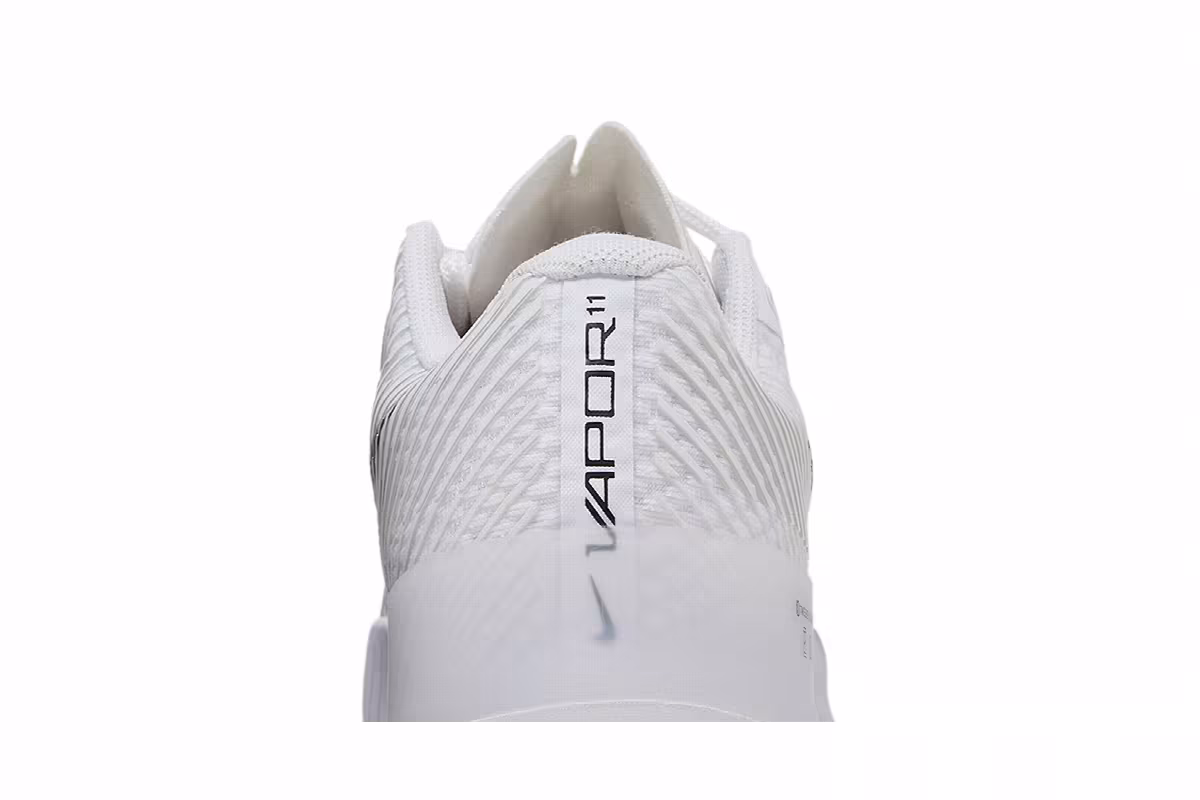 Women's NikeCourt Air Zoom Vapor 11 HC White Black, view 8