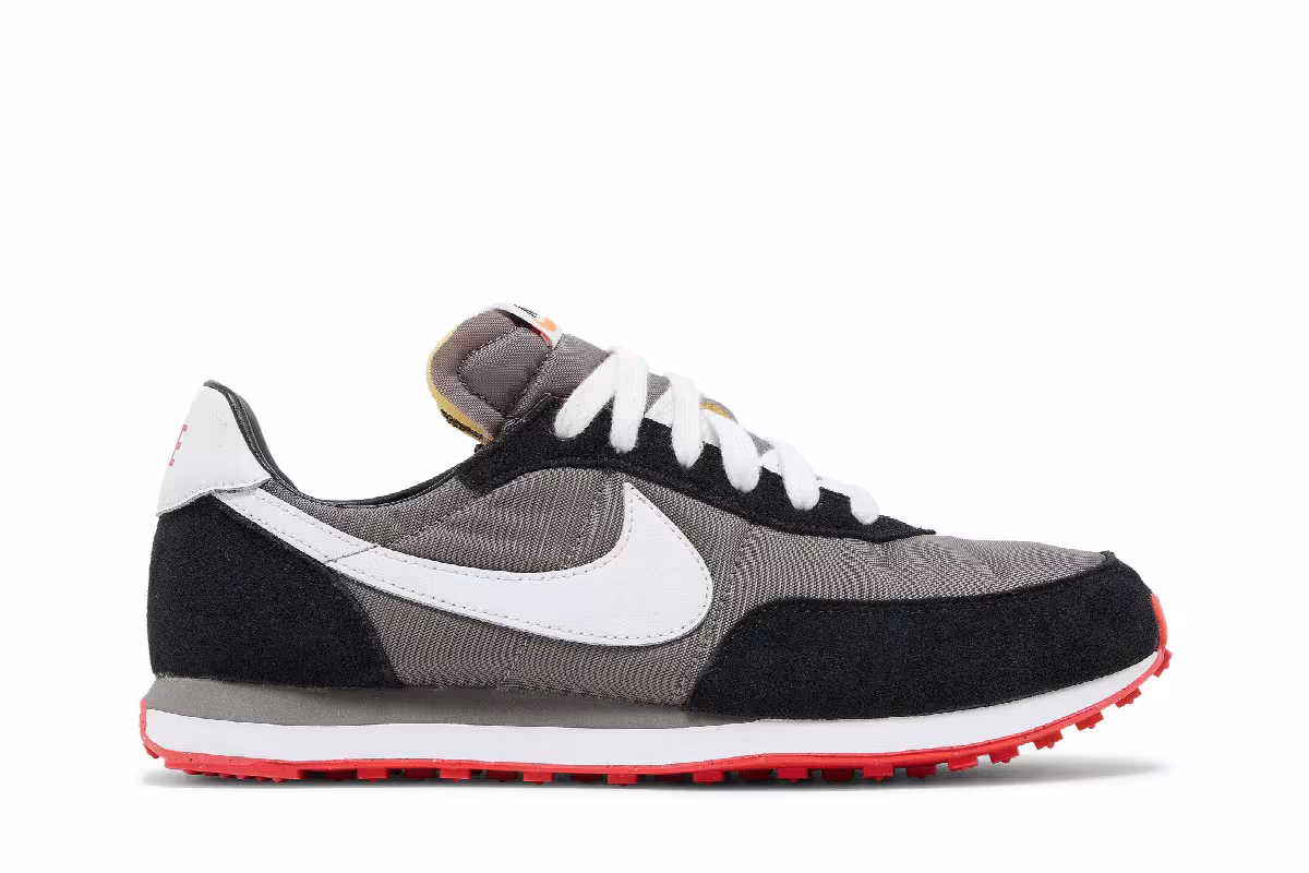 Nike Waffle Trainer 2 GS Flat Pewter Siren Red, view 2