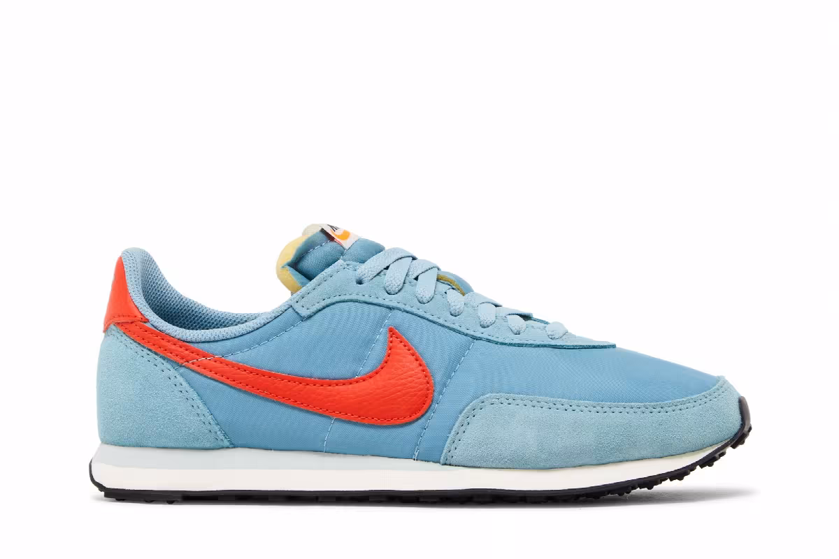 Nike Waffle Trainer 2 Worn Blue Team Orange, view 2