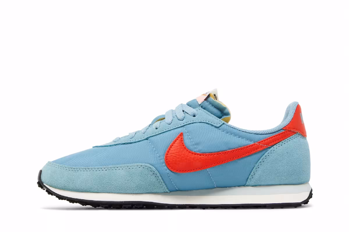 Nike Waffle Trainer 2 Worn Blue Team Orange, view 4