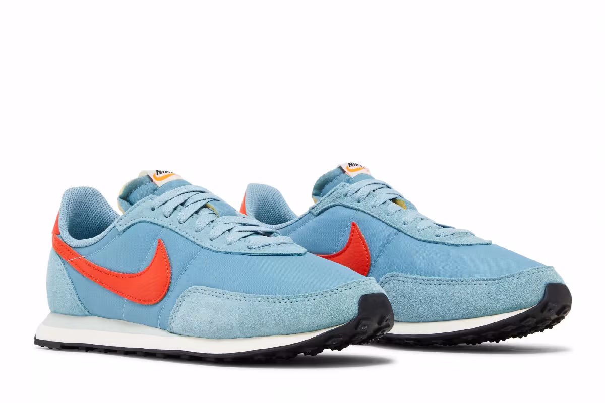 Nike Waffle Trainer 2 Worn Blue Team Orange, view 9