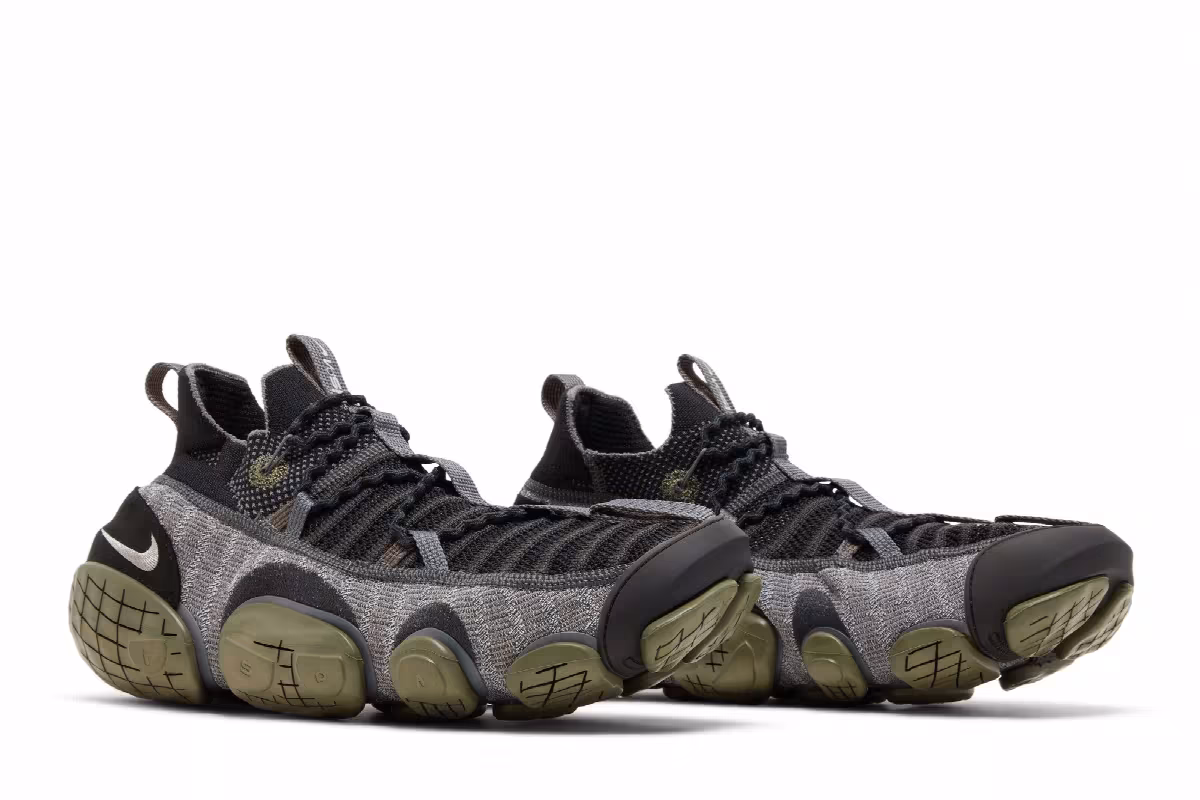 Nike ISPA Link Black Medium Olive, view 9