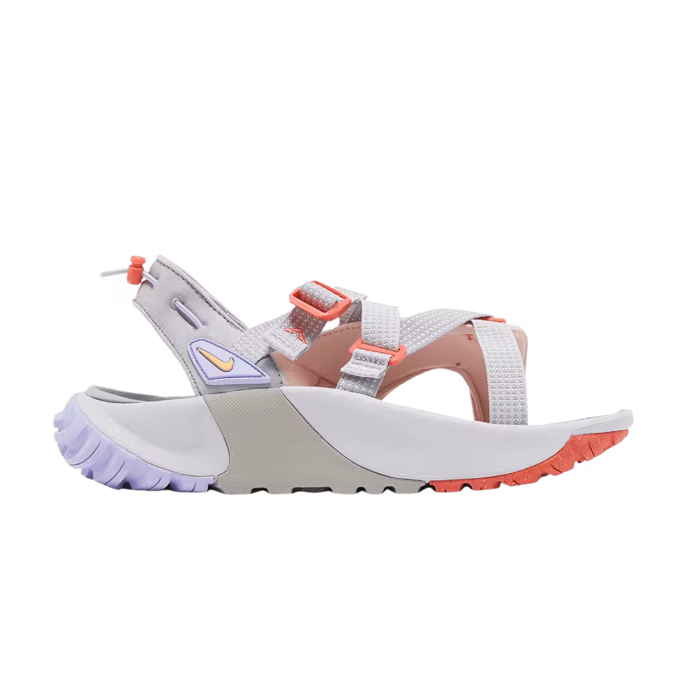 Nike Women's Oneonta Sandal Flat Silver Arctic Orange