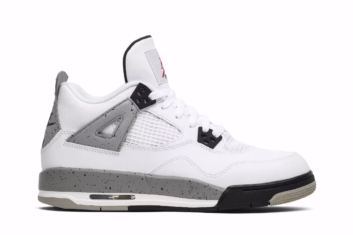 Air Jordan 4 OG BG White Cement 2016, view 2
