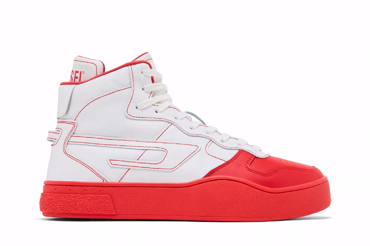 Diesel S-Ukiyo Mid X White Red, view 2