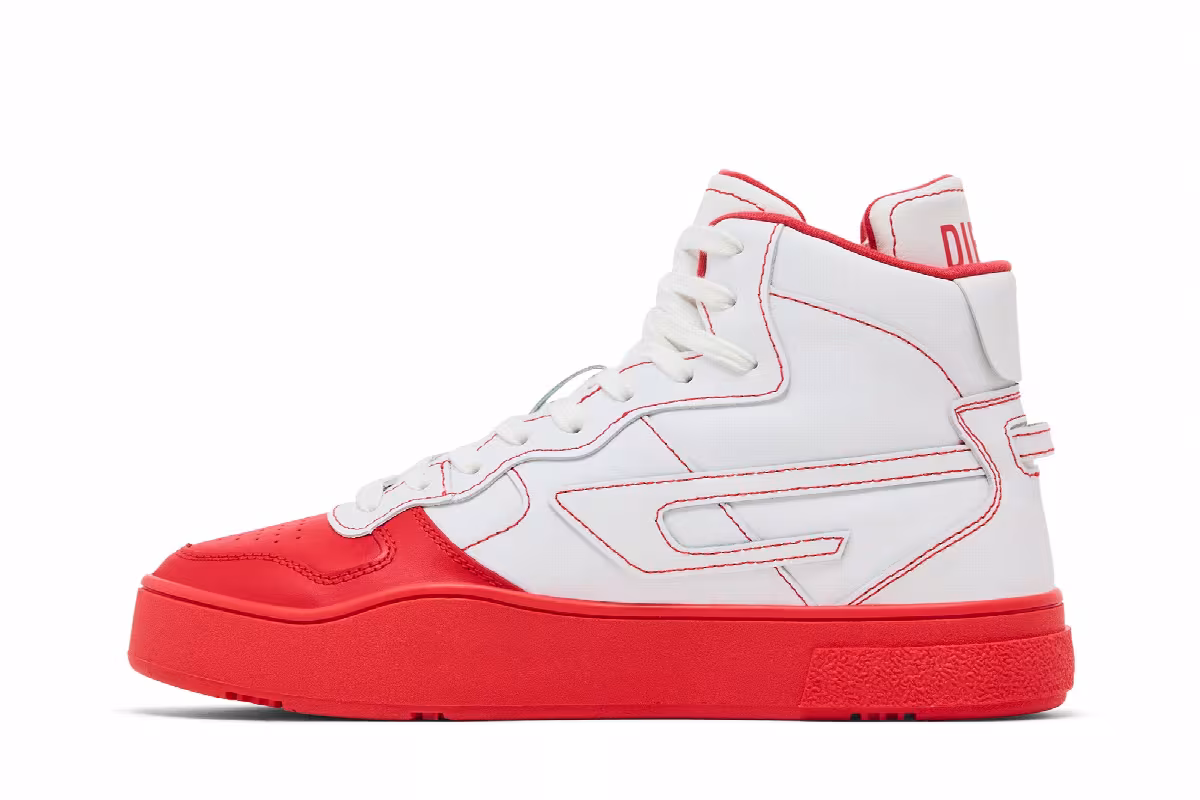 Diesel S-Ukiyo Mid X White Red, view 4