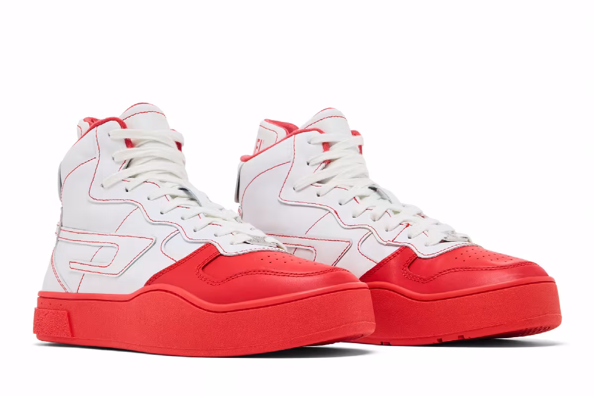 Diesel S-Ukiyo Mid X White Red, view 9