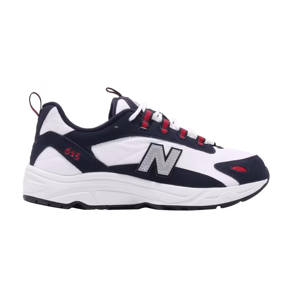 New Balance 615 White Navy Red
