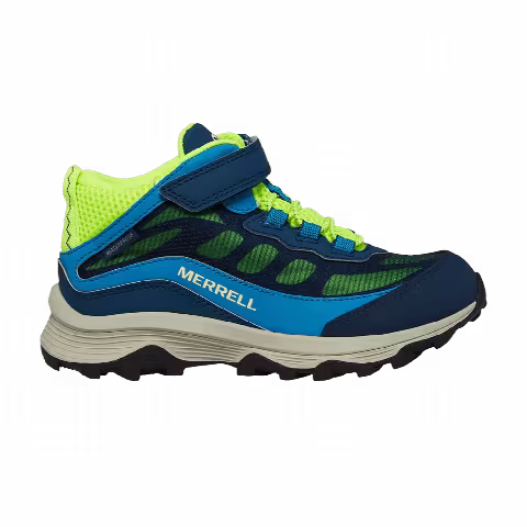 Merrell Moab Speed Mid AC Big Kid 'Navy Hi Viz'