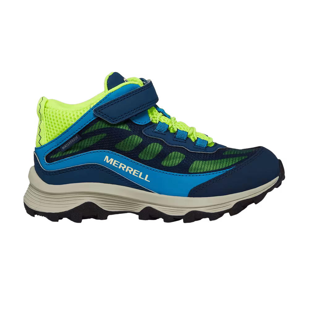 Merrell Moab Speed Mid AC Big Kid Navy Hi Viz