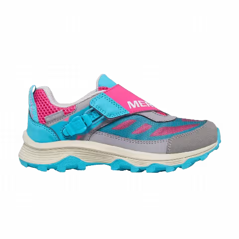 Merrell Moab Speed Low ZipTrek Big Kid 'Grey Turquoise Berry'