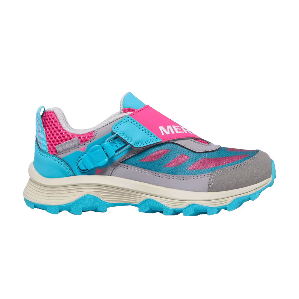 Merrell Moab Speed Low ZipTrek Big Kid Grey Turquoise Berry