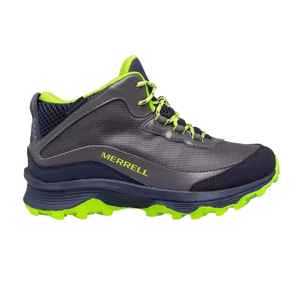 Merrell Moab Speed Mid Big Kid Navy Grey Lime