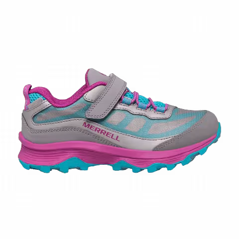 Merrell Moab Speed Low AC Big Kid 'Grey Turquoise Berry'