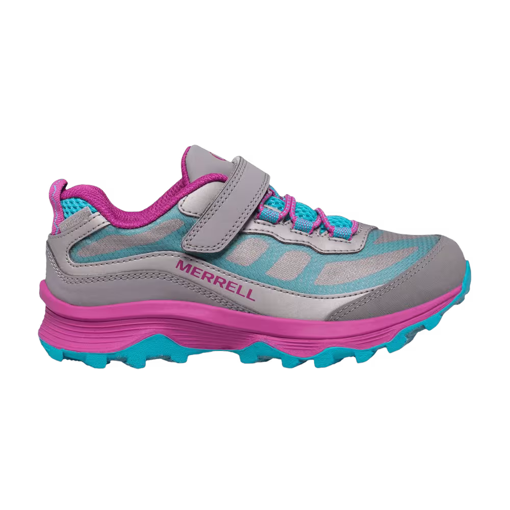 Merrell Moab Speed Low AC Big Kid Grey Turquoise Berry