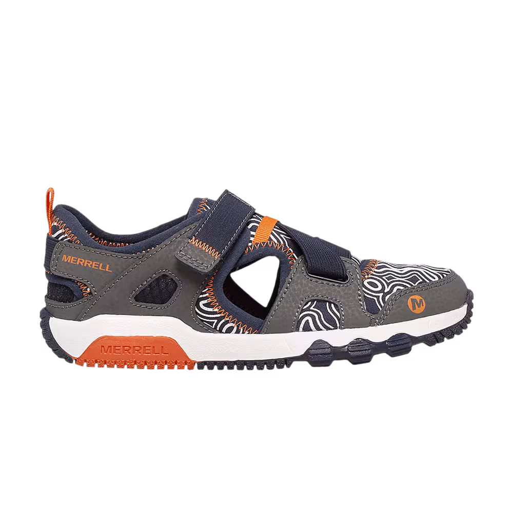Merrell Hydro Free Roam Sandal Big Kid Chroma Monarch - Grey Navy