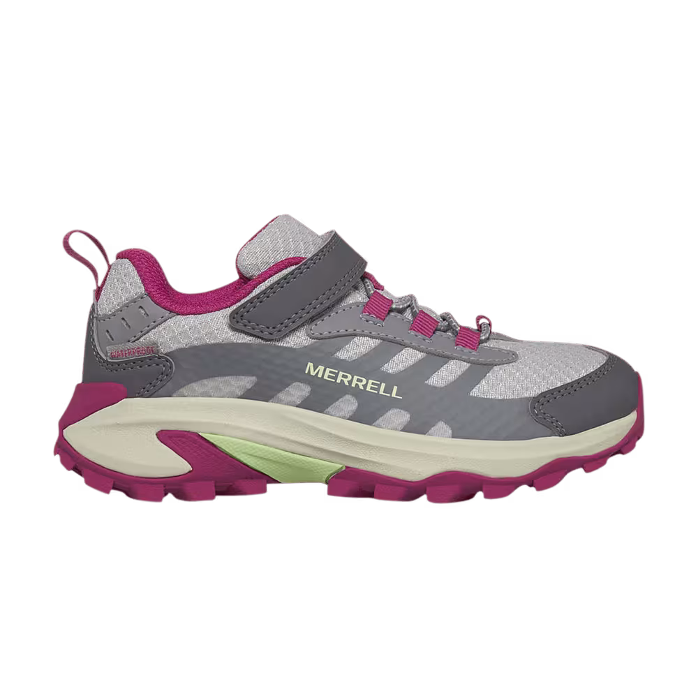 Merrell Moab Speed 2 Low AC Waterproof Big Kid Grey Berry Mint