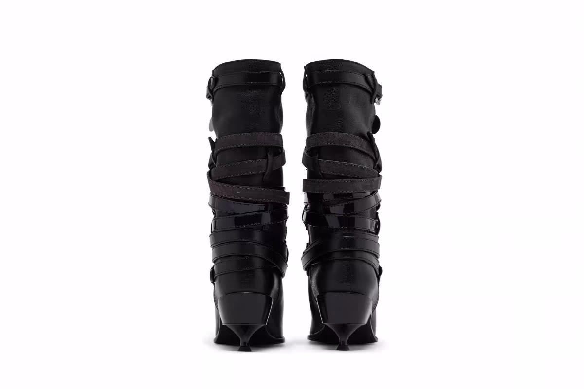Kiko Kostadinov Women's Quad Belt Boot Onyx, view 7
