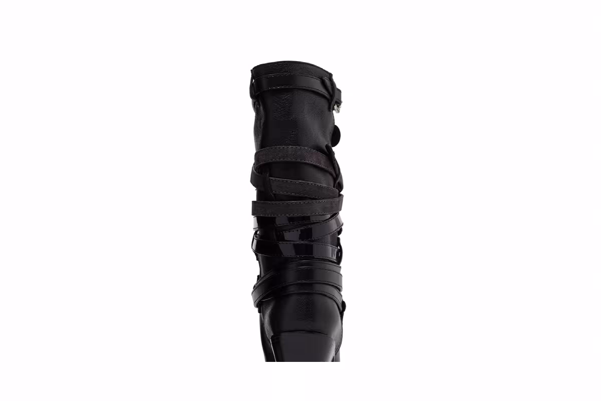 Kiko Kostadinov Women's Quad Belt Boot Onyx, view 8