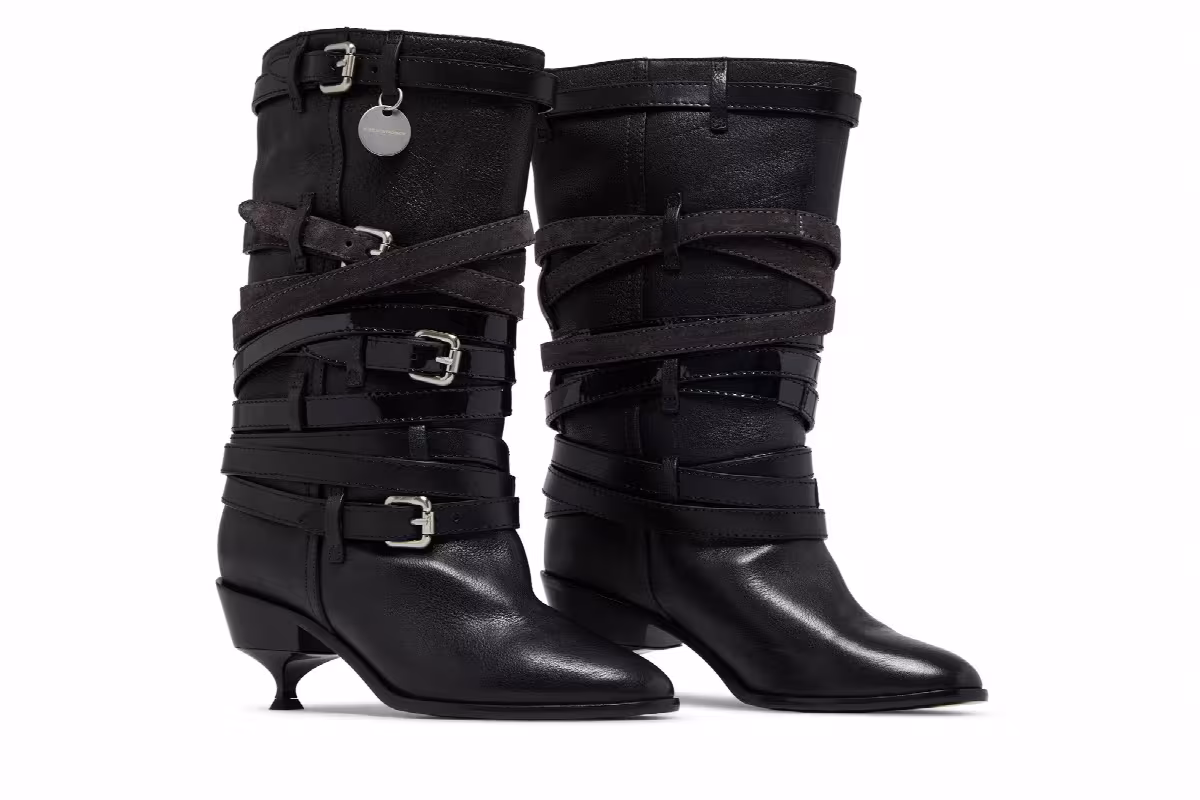 Kiko Kostadinov Women's Quad Belt Boot Onyx, view 9