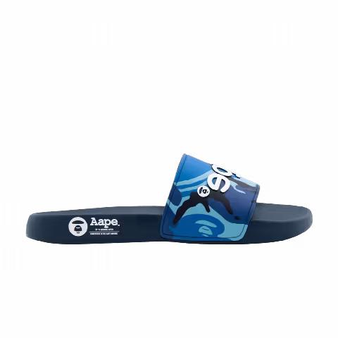 AAPE Logo Slide 'Blue Camo'
