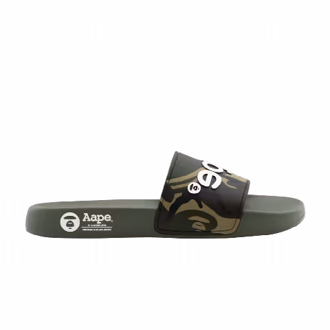 AAPE Logo Slide 'Green Camo'