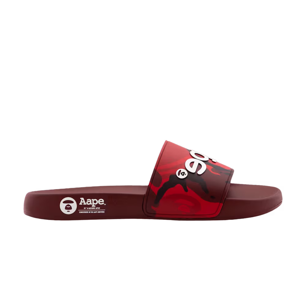 AAPE Logo Slide Red Camo