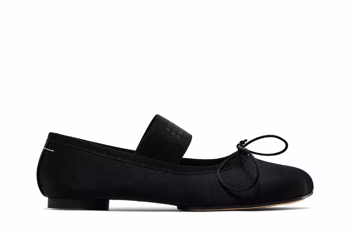 MM6 Maison Margiela Women's Anatomic Ballerinas Black, view 2