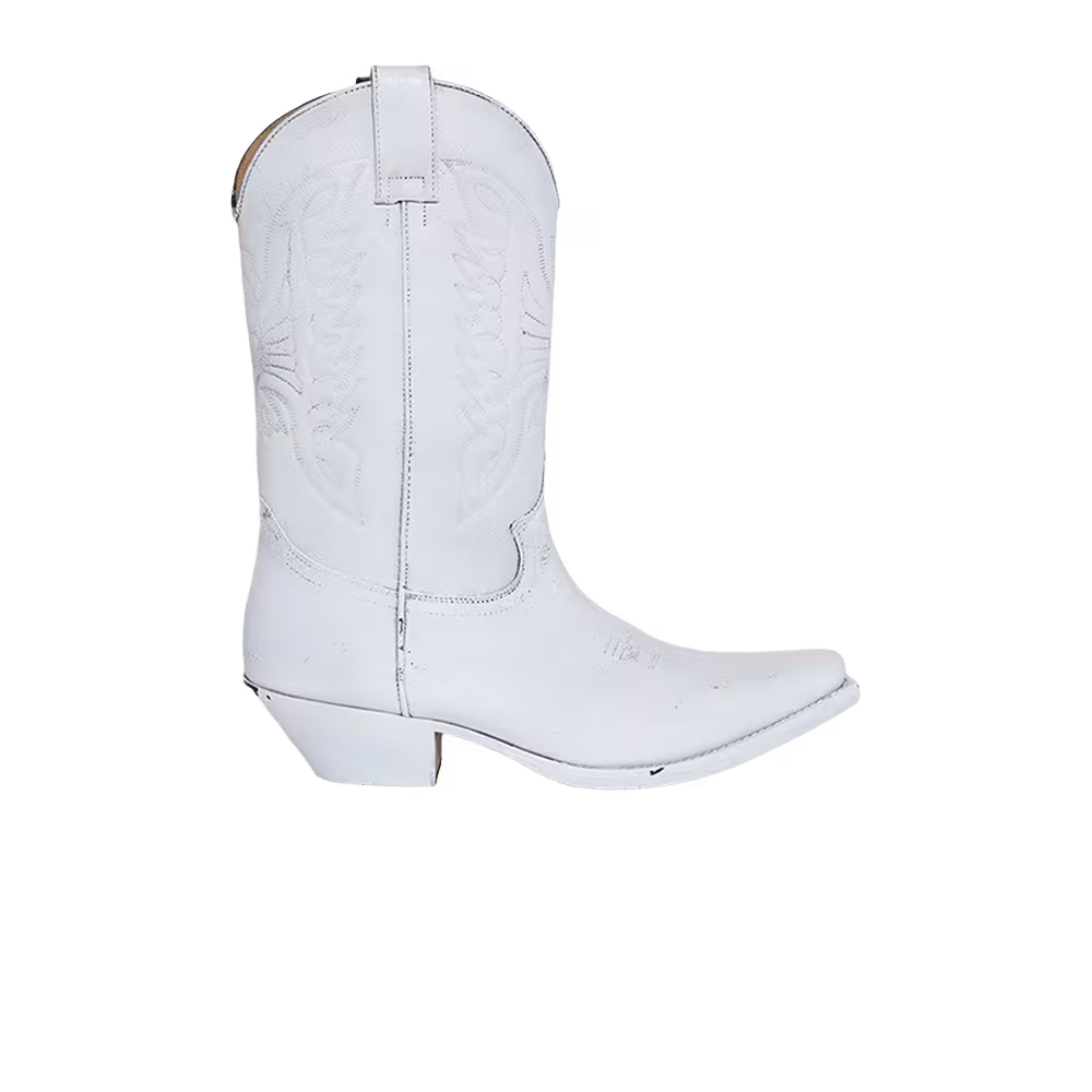 MM6 Maison Margiela Pelle Vitalo Texas Boot Black White