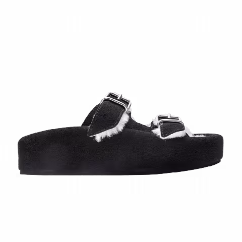 MM6 Maison Margiela Wmns Shearling Sandal 'Black'